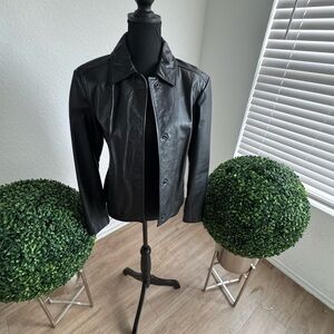 Preston & York Classic Black Leather Jacket